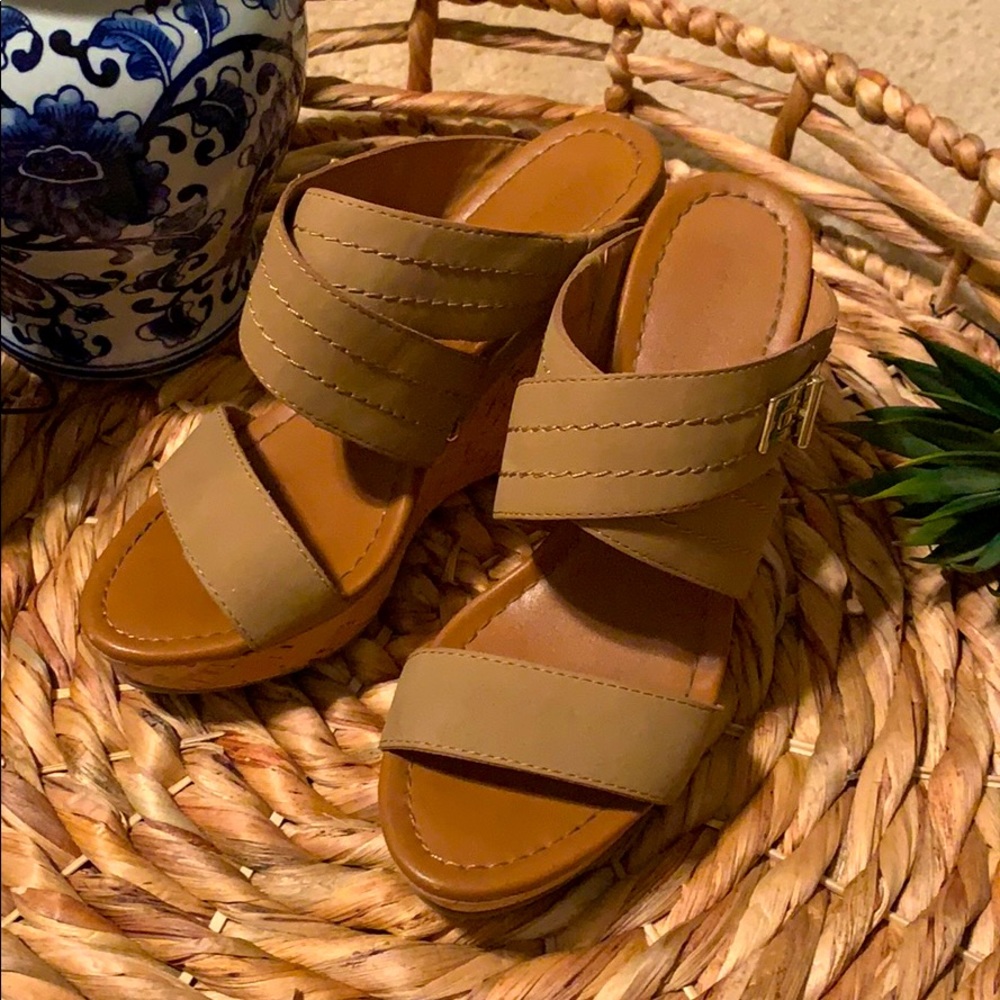Tan Tommy Hilfiger Wedges